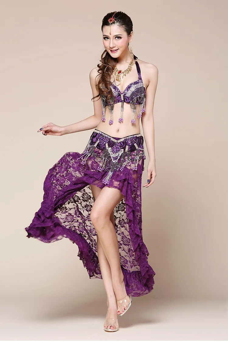 

New arrival cheap women belly dance costume set bra and belt on sale