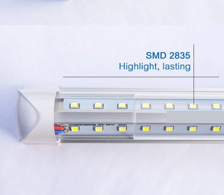 Светодиодная лампа T8 8 футов 65 Вт v образная интегрированная трубка SMD2835