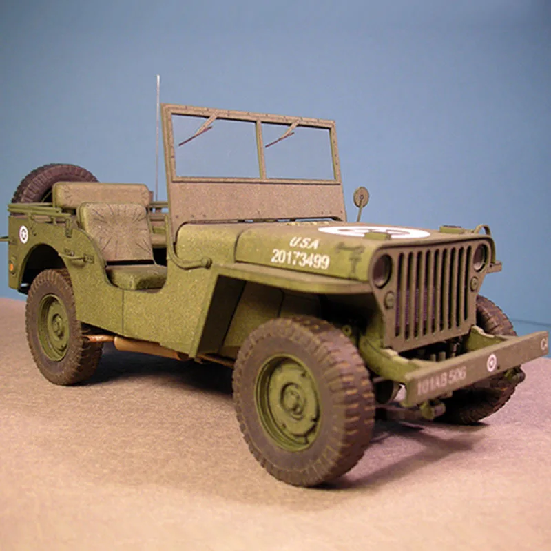 3D бумажная модель 1:25 Американский Уиллис для джипа военная модель автомобиля Willys Модель Руководство DIY военный грузовик коллекционный подарок
