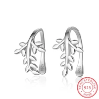 100 925 solid sterling silver nice leaves shape earrings for women earring sterling silver jewelry brincos ds347