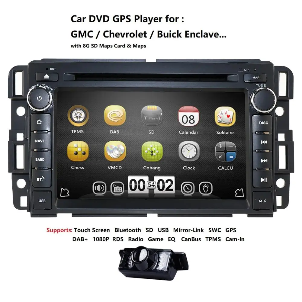 Автомобильный DVD GPS стерео радио Nav для GMC Yukon Sierra Chevrolet Chevy Tahoe Suburban CANBUS SD USB RDS BLUETOOTH DAB