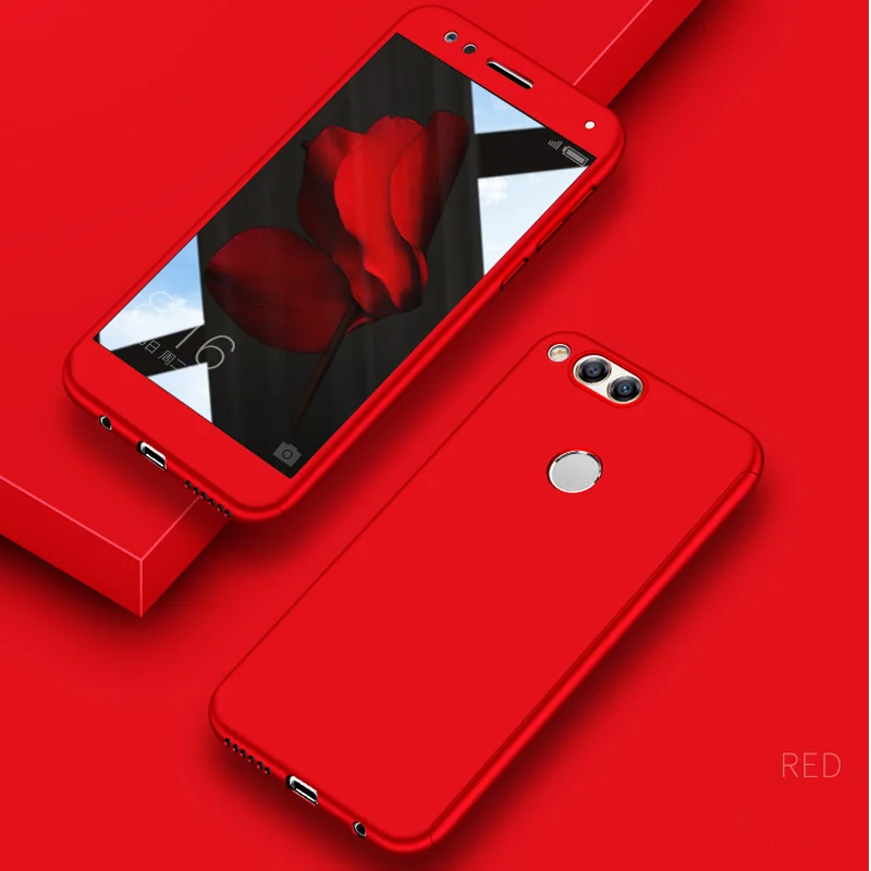 Чехол с полным покрытием 360 для Huawei Honor 7X 10 9 Lite задняя крышка чехол закаленным