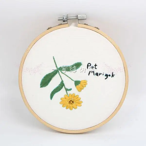 6-13cm DIY лента цветы вышивка набор для начинающих с обручем рукоделие Наборы вышивки крестом серии художественных промыслов Швейные Декор иглы искусство - Цвет: 6-13cm