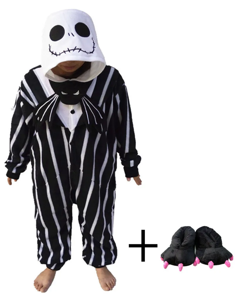 Новый стиль аниме Джек Скеллингтон комбинезон с животными нежная домашняя обувь