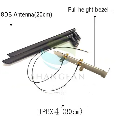 Антенна SMA WIFI IPEX1 / IPEX4 к Беспроводной Сетевой карте антенна 2 дБ/8 дБ полная