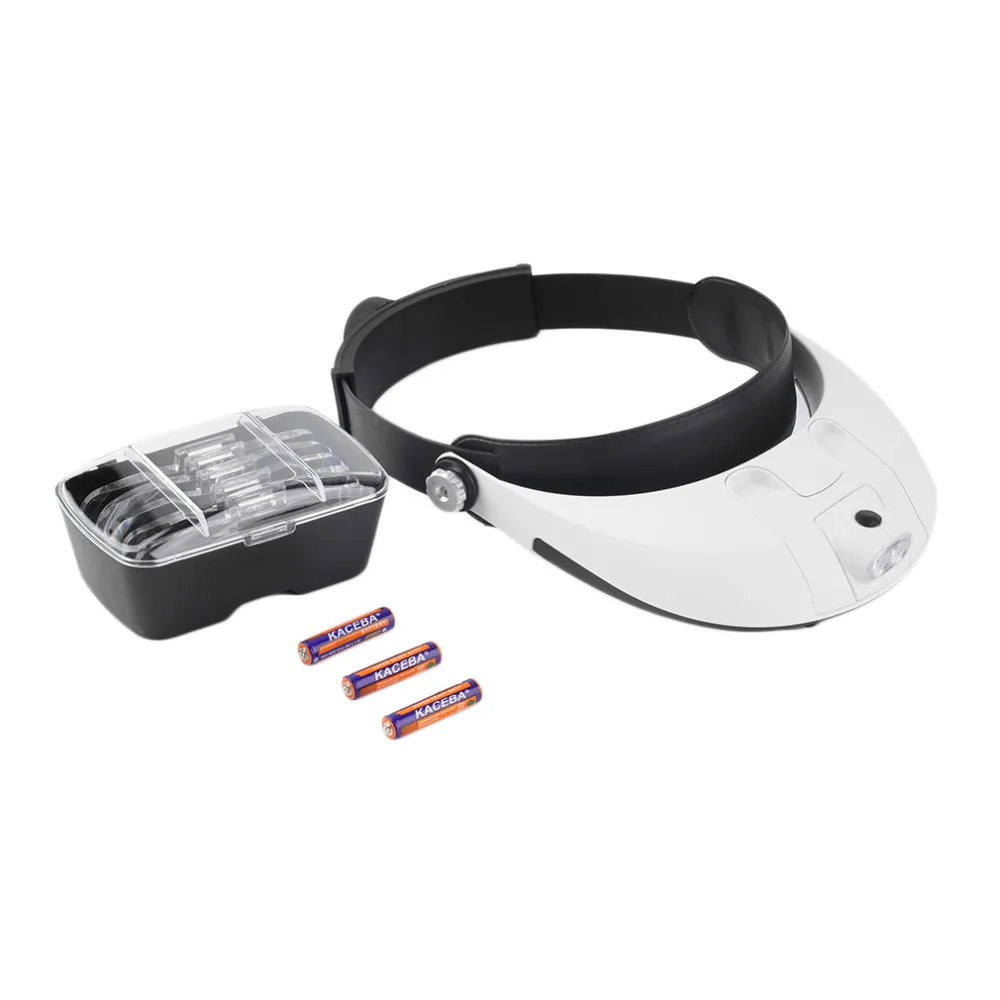 Лидер продаж 2 светодиодный повязка очки лупа с подсветкой один/Bi-пластина 11