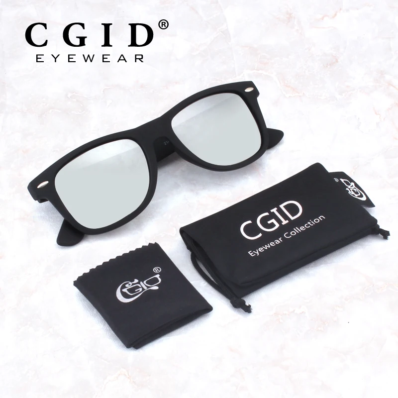 CGID Для мужчин поляризованных солнцезащитных очков Классический ретро заклепки