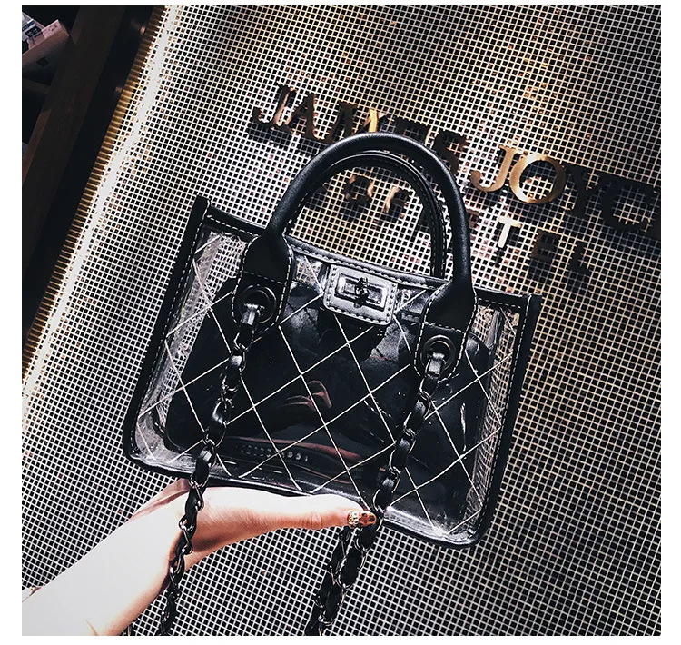 Sac Transparant женские сумки-мессенджеры Летние Новые прозрачные сумочки с цепочкой композитная сумка универсальная переносная Желейная сумка DG432