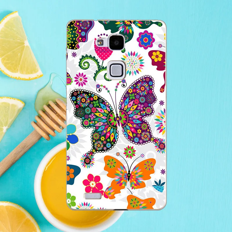 Phone Case For Huawei Mate 7 Mate7 MT7-TL00 MT7-TL10 MT7-L09 Case Cat Owl leopard Butterfly Flower Phone Hard PC Back Cover Case