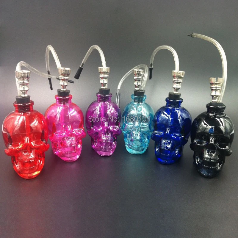 Лидер продаж Пять цветов Юбка стекло стиль skull кальян наргиле курительная трубка