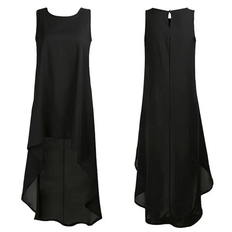 Новое Сексуальное Женское платье с ласточкиным хвостом летнее однотонное без