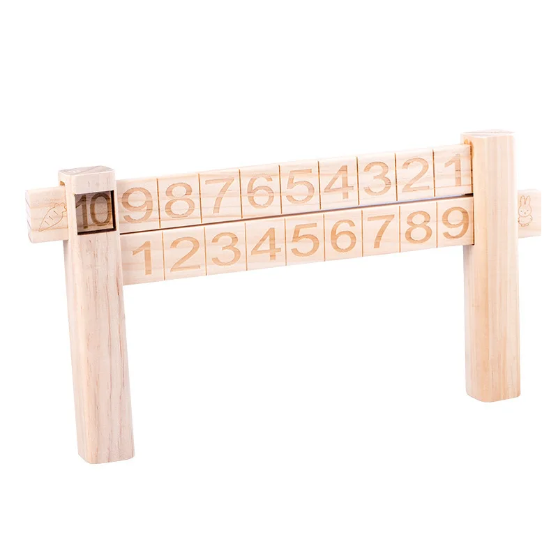 Деревянная игрушка материалы montessori деревянные игрушечные счеты подсчета палки