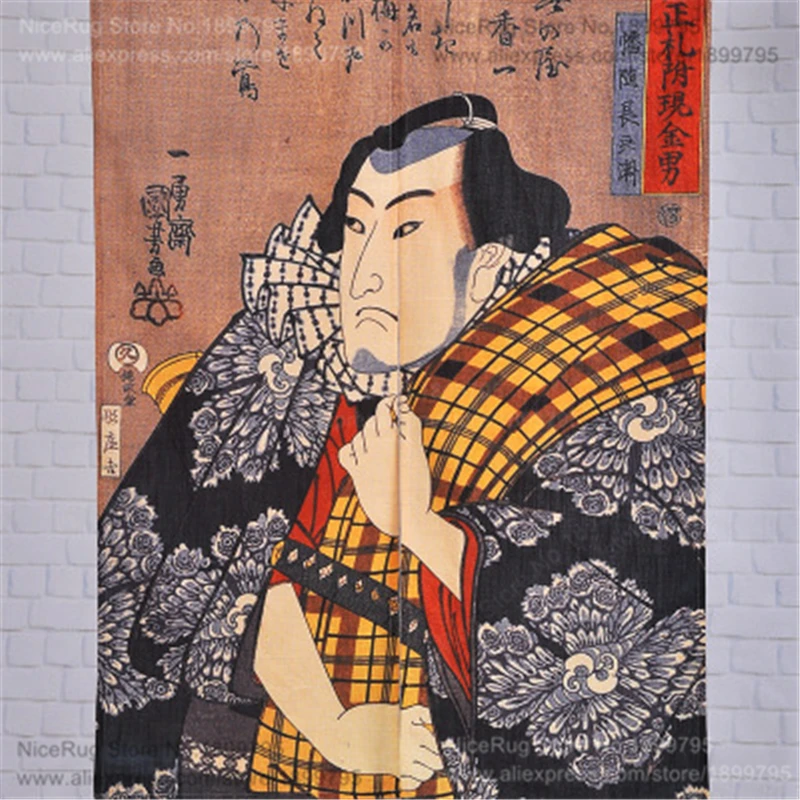 Японская кухня занавески Ukiyoe Yamato e Корейская девушка леди ткань половина тени