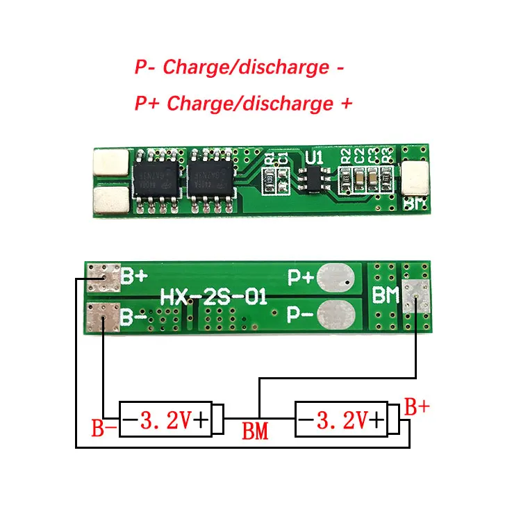 2 шт/лот 2S 5A литий-железо-фосфат 6 4 V 7 BMS PCM плата защиты батареи bms pcm для lifepo4 |