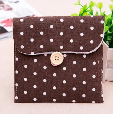 coffee dot Подгузник для девочек, гигиеническая салфетка, сумка для хранения, холст, гигиенические прокладки, посылка, сумки, портмоне, органайзер для ювелирных изделий, сумка для кредитных карт, чехол - Цвет: coffee dot
