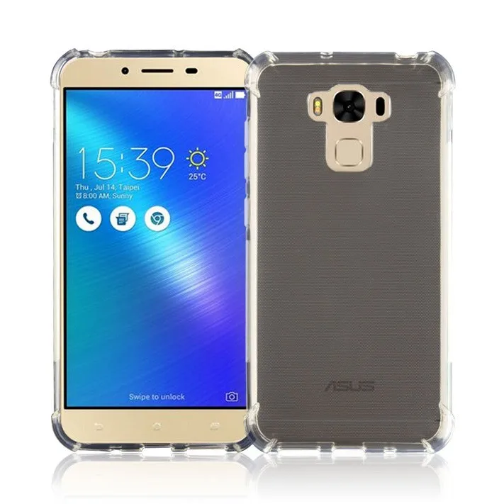 

transparent Shockproof Anti-skid TPU Gel Skin soft Case Cover with gasbag For ASUS ZenFone 3 Max ZC553KL