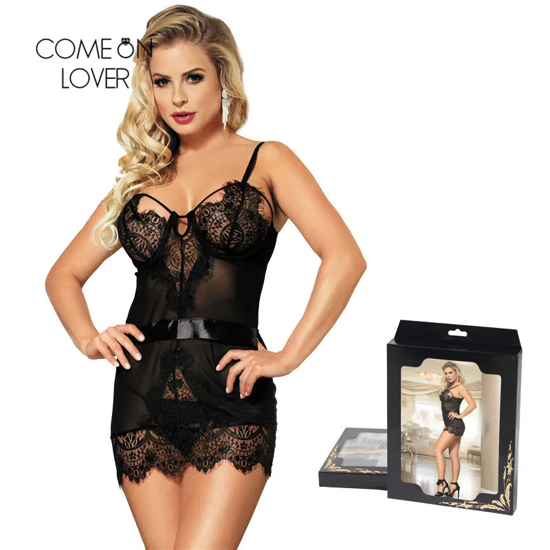 Ночное белье Comeonlover нижнее комплект из двух предметов ночная рубашка с вырезом