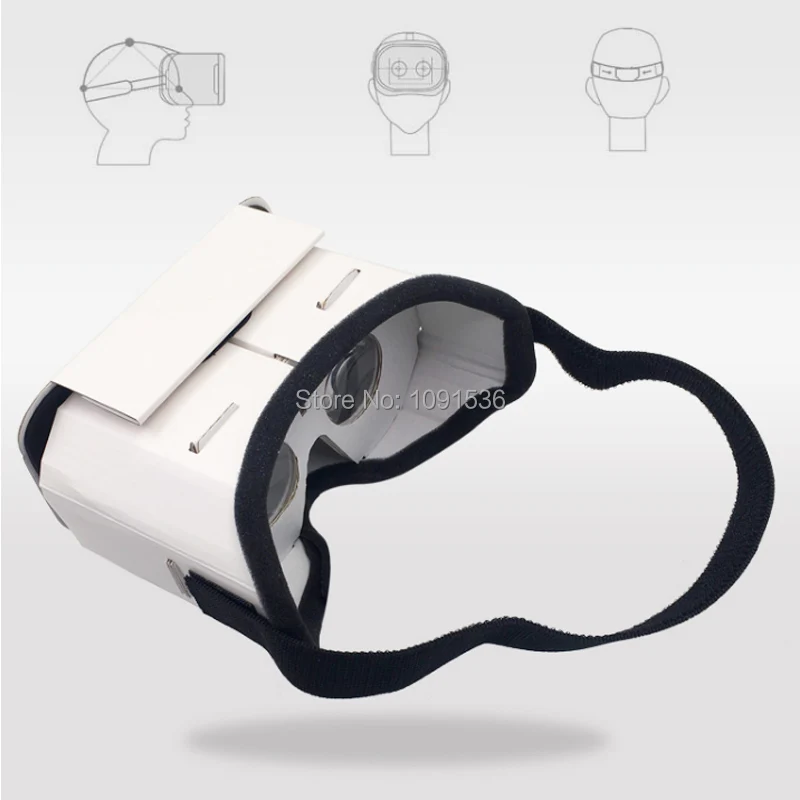 DIY белые Портативные Очки виртуальной реальности Google Cardboard 3D очки VR коробка для
