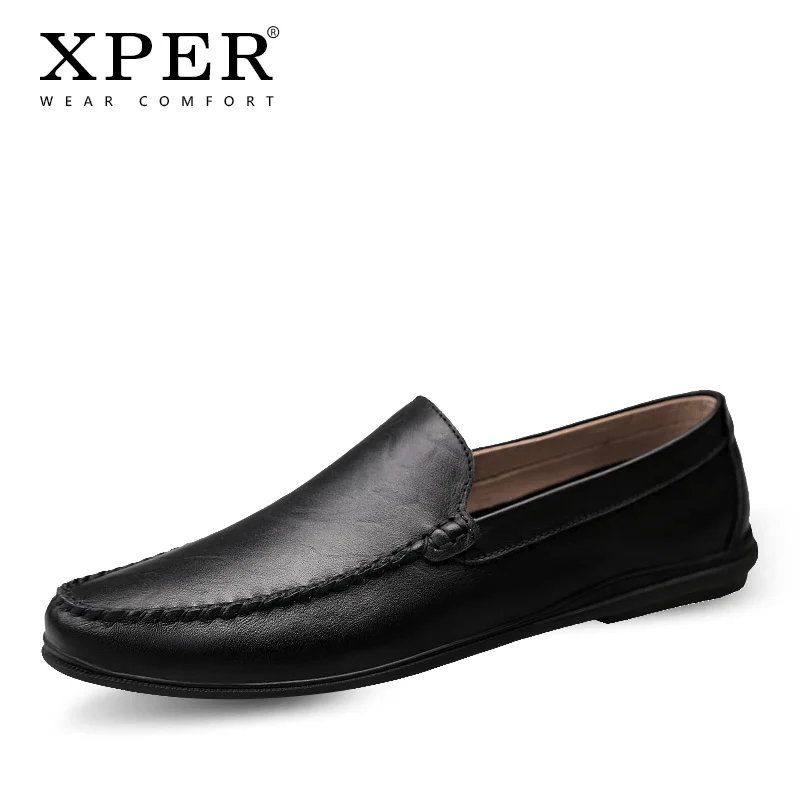 

XPER Brand Shoes Men Comfort Leather Loafers Fashion Breathable Soft Casual Footwear Male Handmade Driving Shoes Business #XP038