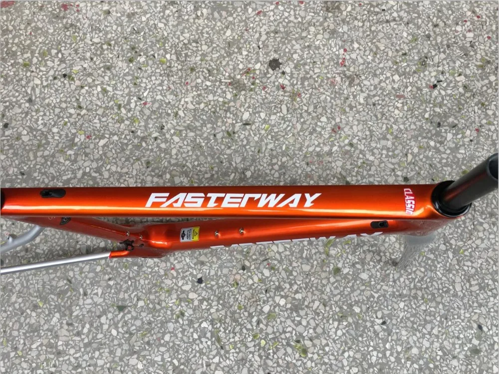 Тайваньский бренд FASTERWAY классический серебристый серый с черным супер светильник карбоновая рама для велосипеда: рама+ подседельный штырь+ вилка+ зажим+ гарнитура