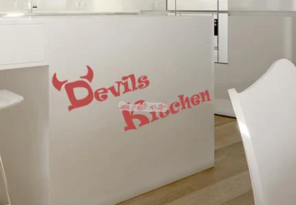 Простой дизайн Devils наклейки для кухни на стены виниловые Съемные водостойкие