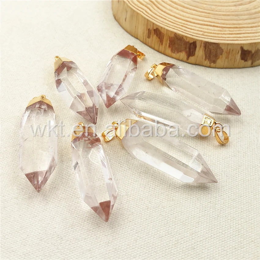 WT P1029 оптовая продажа натуральный кристалл кварцевая точечная подвеска Подвеска