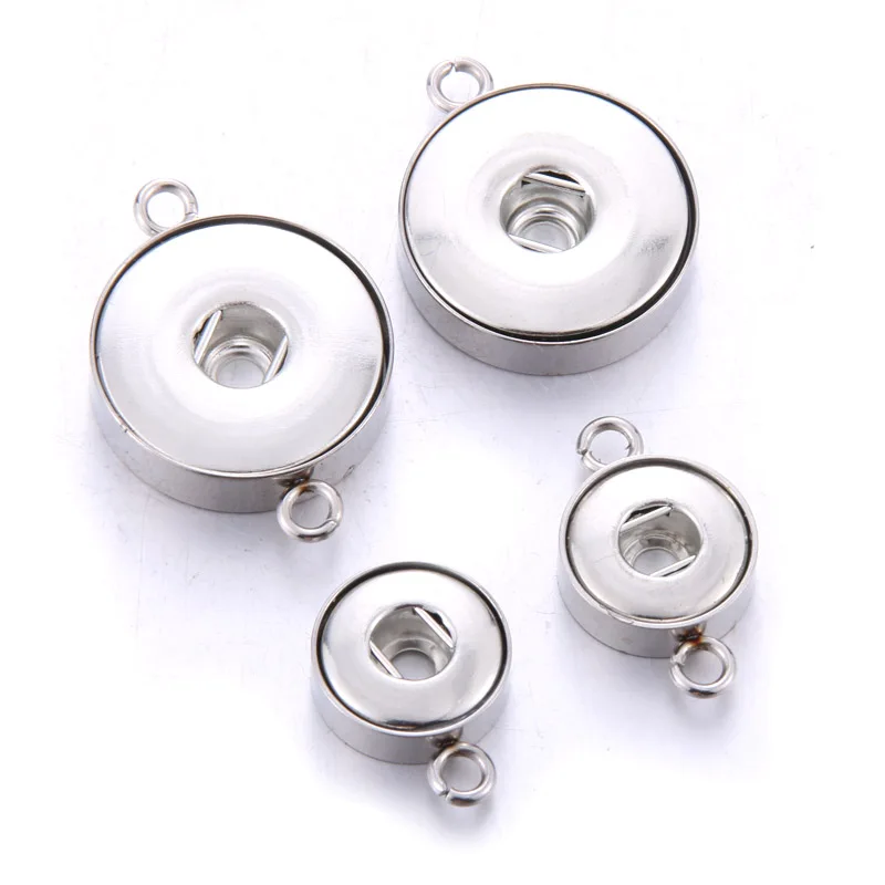 

Wholesale Stainless Steel 18mm 12mm Snap Button Pendant Jewelry DIY Snap Accessories & Findings to Fit Snap Necklace