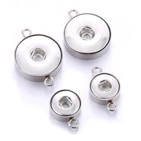 wholesale stainless steel 18mm 12mm snap button pendant jewelry diy snap accessories findings to fit snap necklace