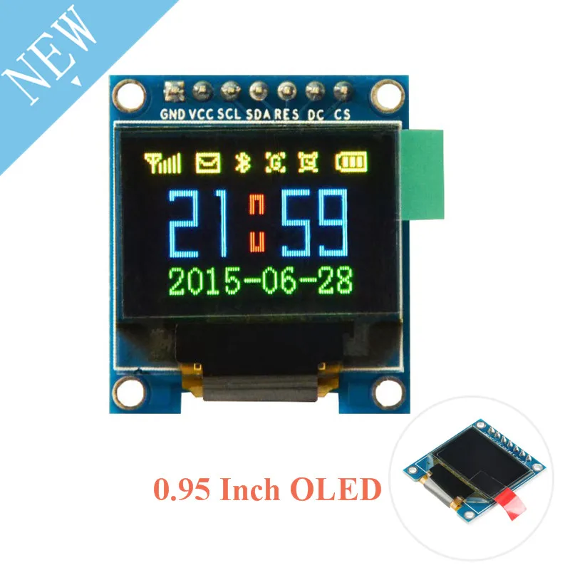 Модуль дисплея IPS OLED 0 95 дюйма 96*64 RGB TFT для Arduino SSD1331 плата ЖК SPI полноцветный HD 7