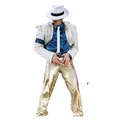 Smooth Crinimal Costume White Siuts Gold Pan Men's Fashion Suits/pan/shirt/hat/tie
