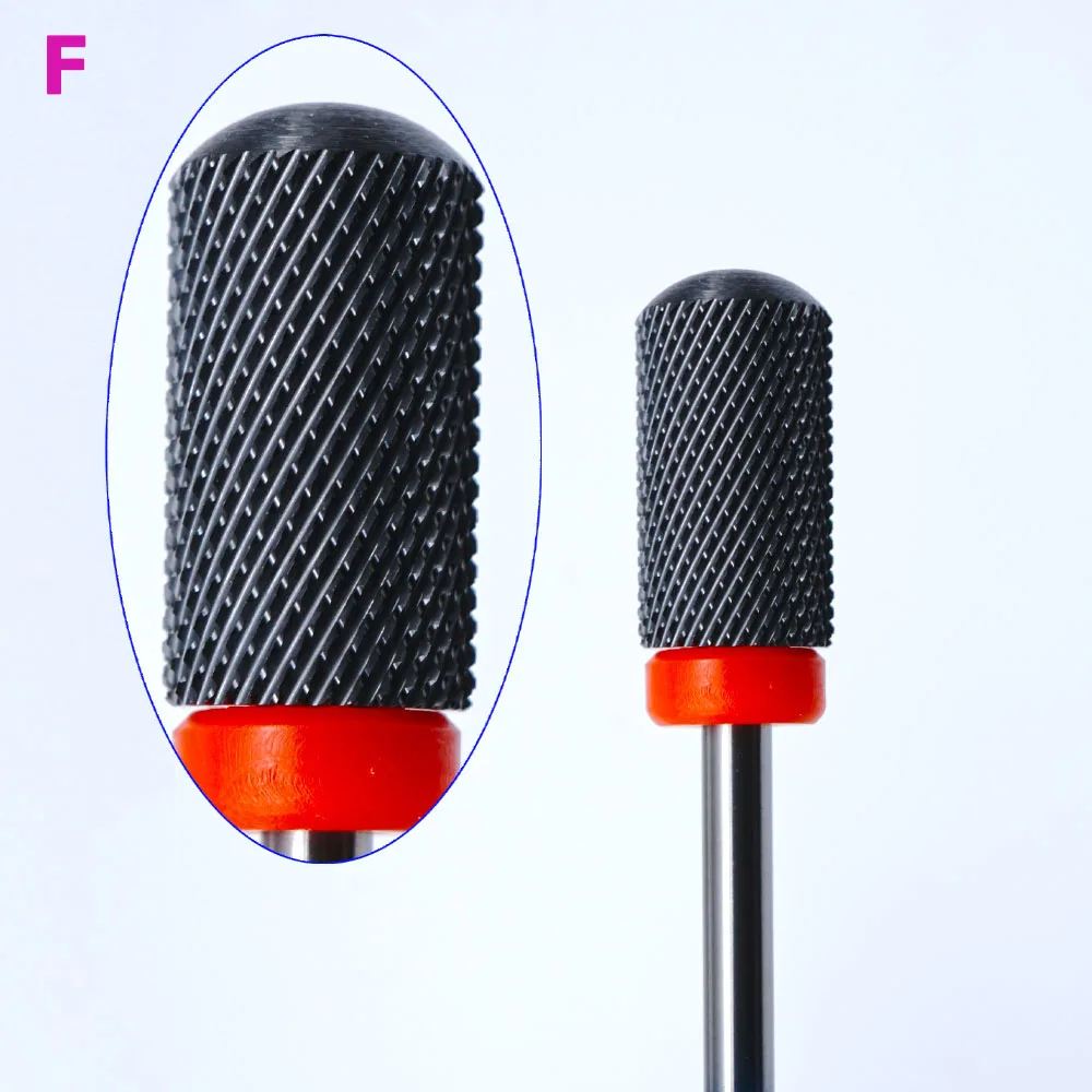 1pcs of F Керамический сверло для ногтей 3/32 для дизайна ногтей, электрические сверла для ногтей, фреза для геля-лака, фреза для маникюра, педикюра, аппарат для маникюра - Цвет: 1pcs of F