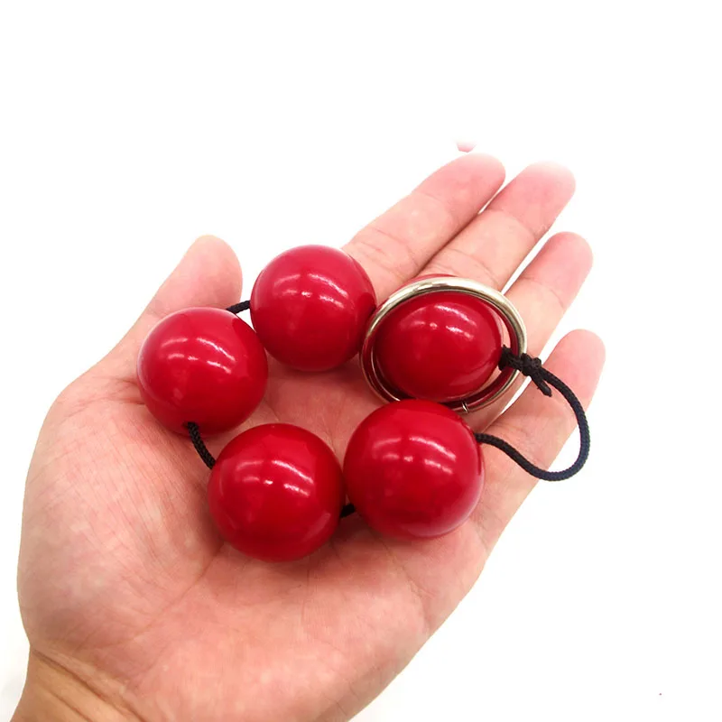 5 красных жемчужных бусин Анальная пробка большой шар секс-игрушки для лесбиянок