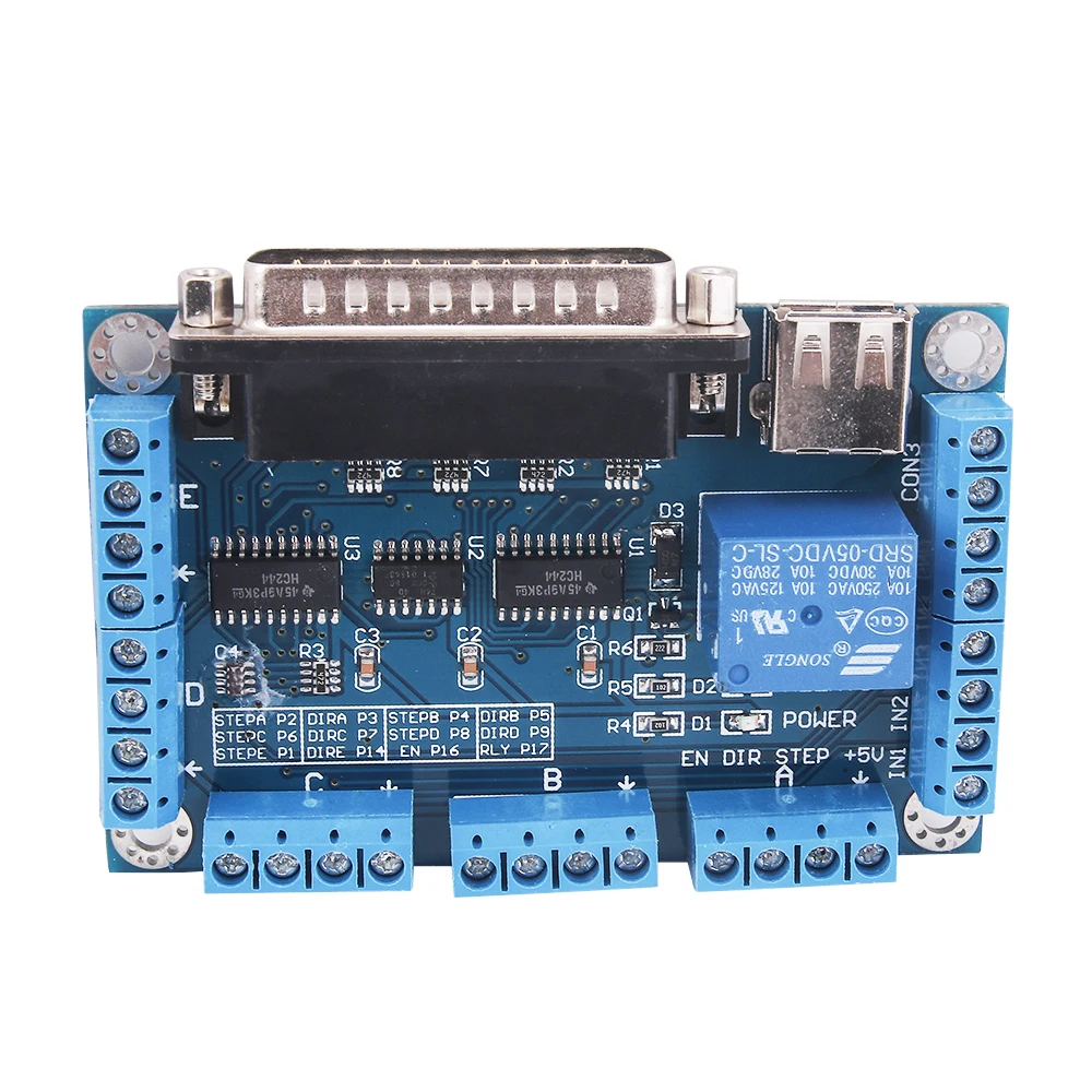 5 осевой интерфейс прорыва с ЧПУ usb кабелем для шагового двигателя|mach3 usb|cnc controller