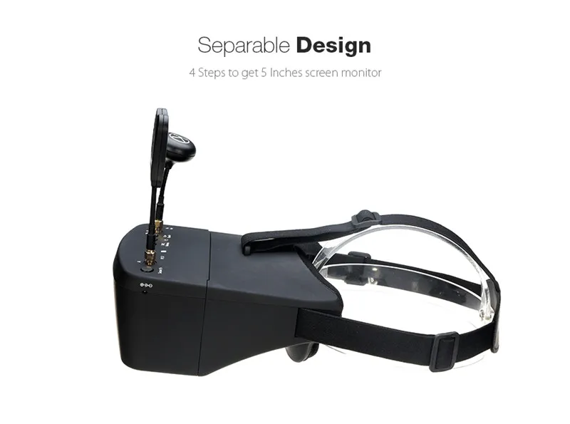 Eachine EV800D 5,8G 40CH разнообразие FPV очки 5 дюймов 800*480 видео гарнитура HD DVR встроенный аккумулятор для RC моделей FPV