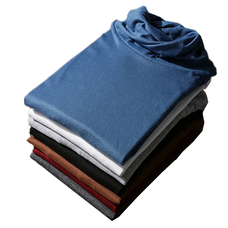 Мужской Повседневный свитер с воротником шарфом и длинными рукавами теплый