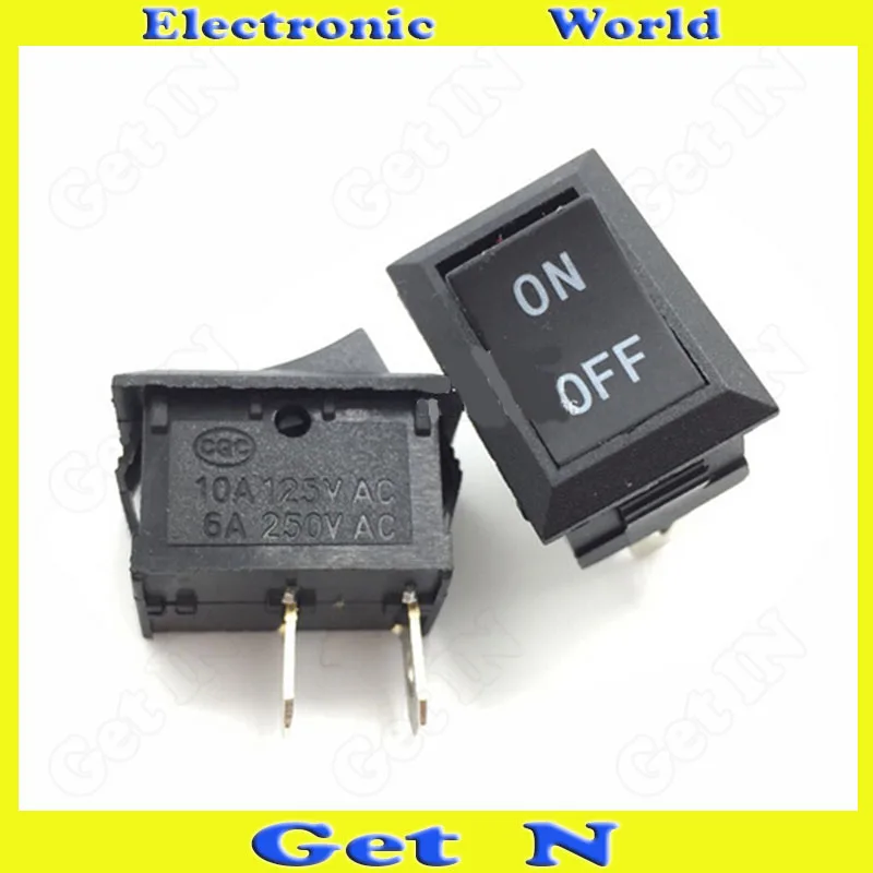 

50pcs 15*21mm Rocker Power Lamp Power Switches Button Rocker Switch 2File 2Pins Copper