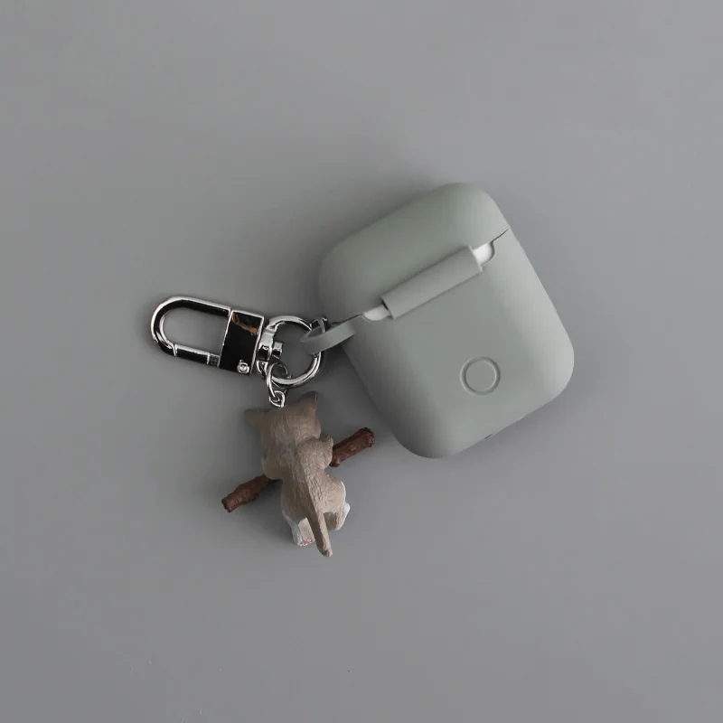 Кулон с милым котом для защитный чехол для airpods силиконовая Мягкая Беспроводная bluetooth-гарнитура набор персональный женский чехол анти-падение