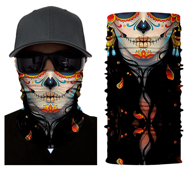 Разноцветная бандана в виде черепа для рыбалки на открытом воздухе | Аксессуары