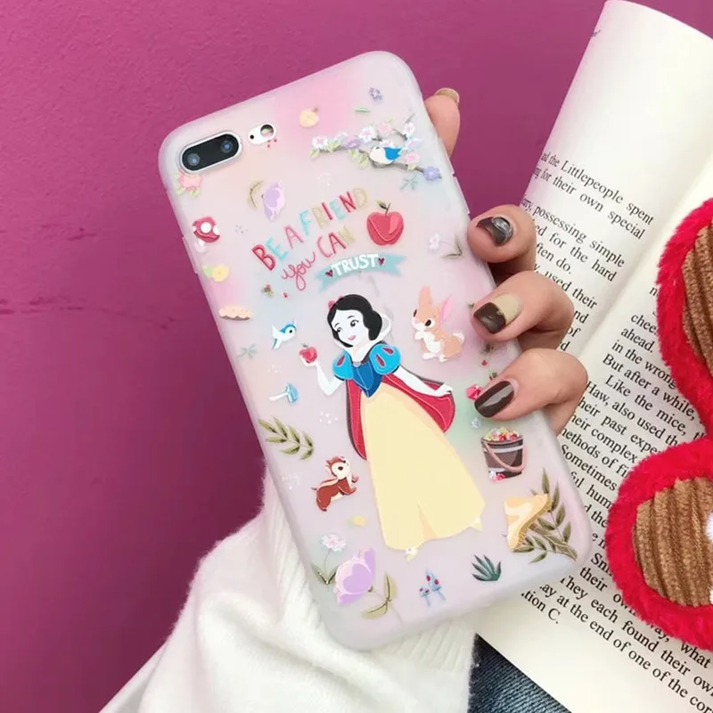 Мягкий чехол с милым рисунком принцессы русалки для iphone X XS Max XR XS, задняя крышка с цветком для iphone 6 6s 6plus 7 Plus 8 8 plus coque