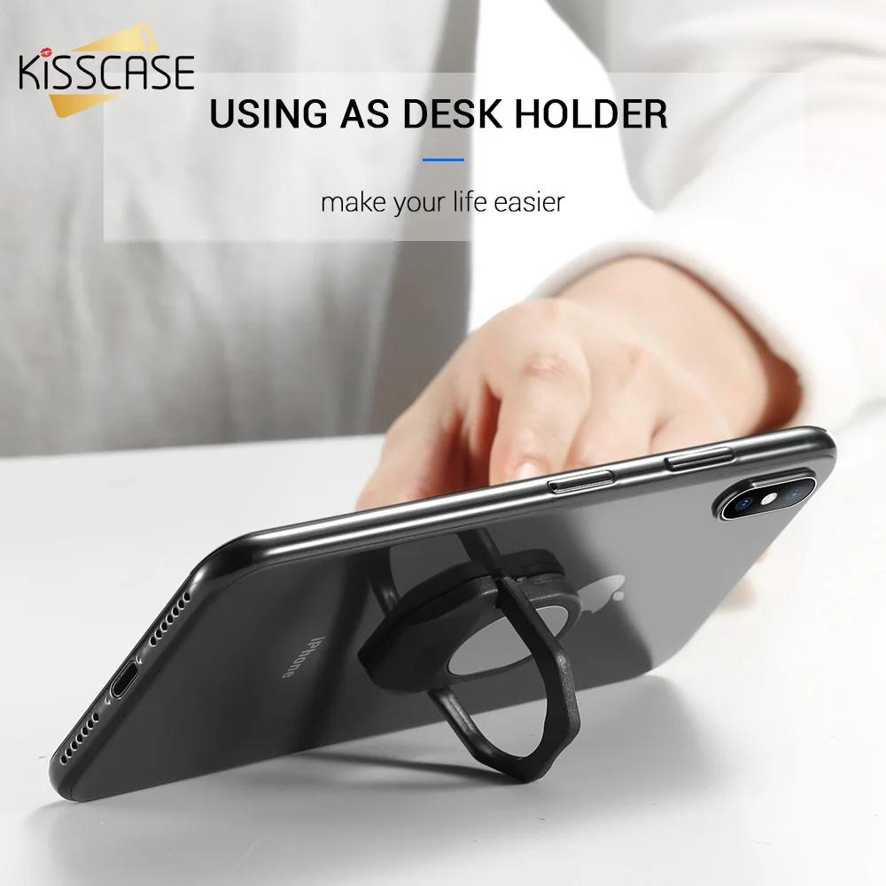 Держатель для смартфона KISSCASE с кольцом на палец iPhone X 8 7 XR 6 6S Plus 5 Se|Подставки и