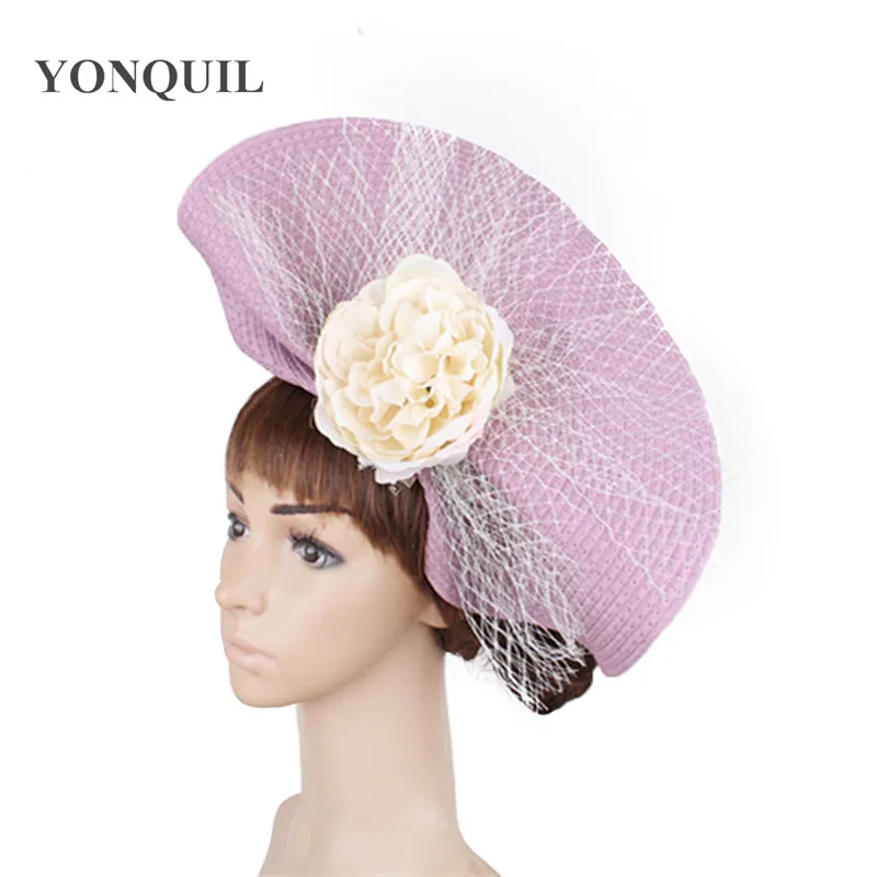 Женская винтажная шляпка-Вуалетка, Свадебная шляпка с цветами и фата, головной убор Дерби, повязка на голову, SYF451 от AliExpress WW