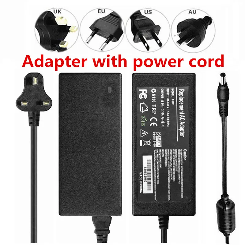 65 W адаптер для ноутбука для hp 741727-001 аккумулятор большой емкости 740015-003/-002 854054-002 741553-850 - Цвет: Черный