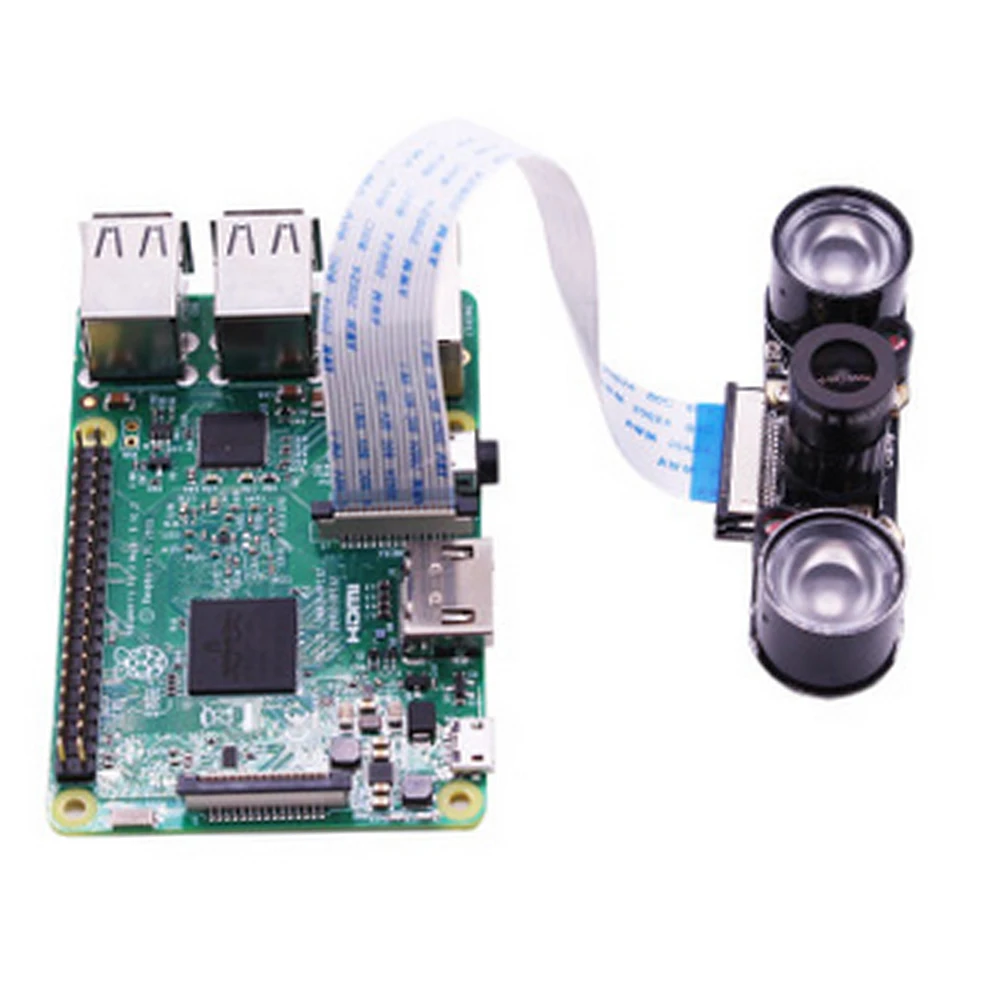 NEW HOT SALES Night Vision IR Surveillance Camera+2Pcs 3W Infrared Light For Raspberry Pi3/2B | Электроника