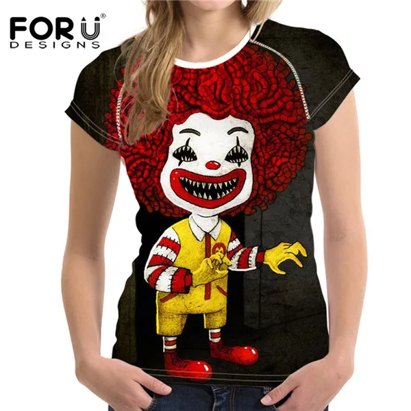 FORUDESIGNS/Милая футболка с черепом для женщин топы корректирующие, Kawaii летние женские футболки плюс размеры молодежи обувь для девочек футболк - Цвет: XD051BV