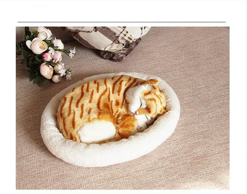 E Моделирование кошки плюшевые игрушки куклы kawaii дышащие кошки Модель Игрушки Животные Куклы Дети творческие подарки украшение дома автомобиля - Высота: E