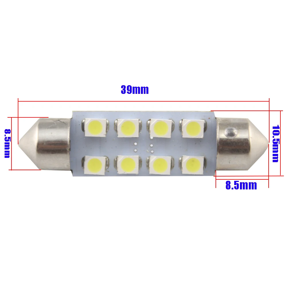 YM E Bright 20 шт. 31 мм 36 39 41 C5W 1210 3528 8 SMD светодиодные автомобильные лампы 12 В DC купольный