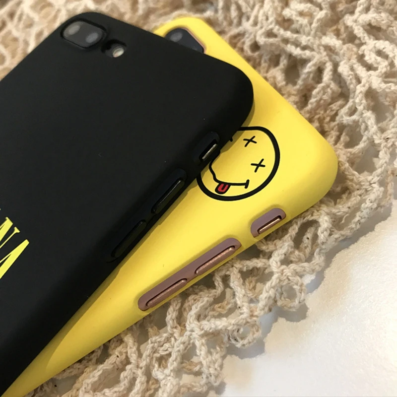 Забавный чехол Cyato NIRVANA для iPhone 7 Plus, милый чехол со смайликом для iPhone 6S 7 Plus, тонкий жесткий чехол из поликарбоната, Fundas для iPhone 6 capa