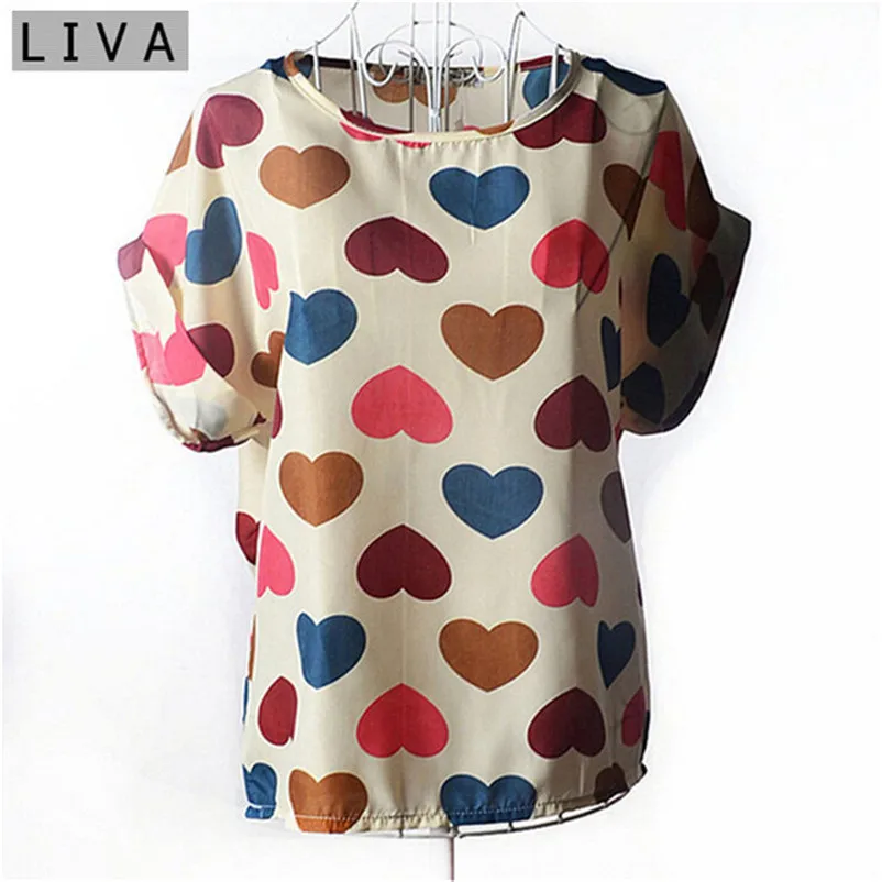 Летние винтажные колеса Blusas Femininas женские o-образным вырезом спереди до короткий рукав блузка Сексуальная многоцветная шифоновая рубашка Топы, большой размер