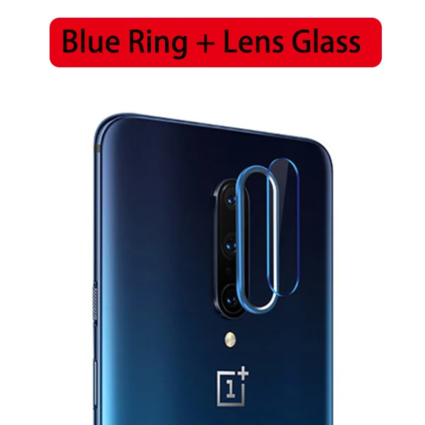 blue lens glass Закаленное стекло для OnePlus 7 Pro 6T 6 защитная пленка для экрана для One Plus 7Pro 6T Защитная стеклянная крышка для объектива камеры Чехол - Цвет: blue lens glass