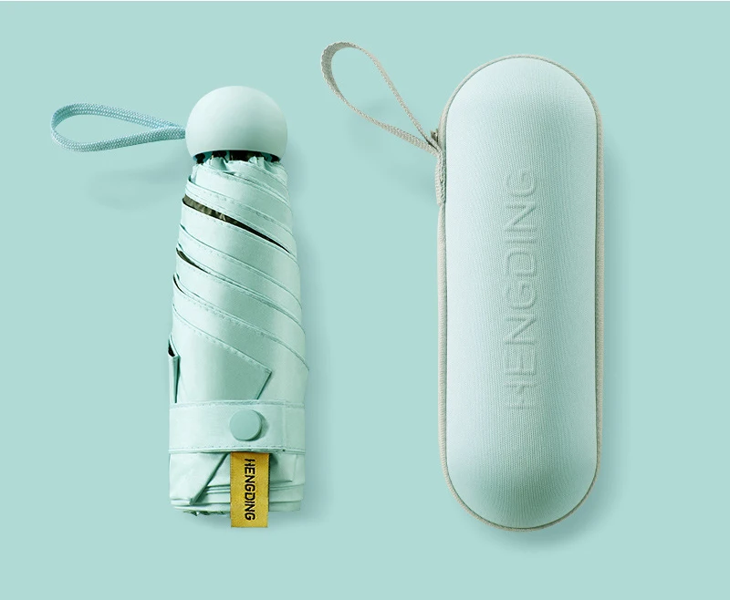 Мини-капсула зонтик пятискладной солнцезащитный анти-УФ UPF50+ Зонт parapluie складной женский Карманный Зонт для женщин